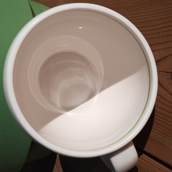 Starbucks 2003 Barista Abbey Green & White Steaming Cup Logo Mug - Picture 2 of 4